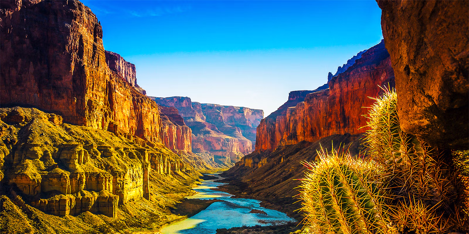 Grand Canyon aerial view from helicopter wedding — private riverside landing ceremony Las Vegas