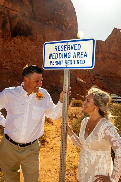 Valley of Fire Wedding Sign Permit